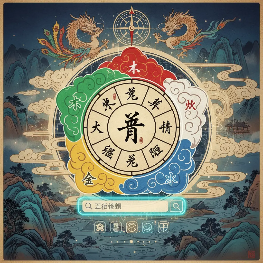 五行查詢 - 八字命造