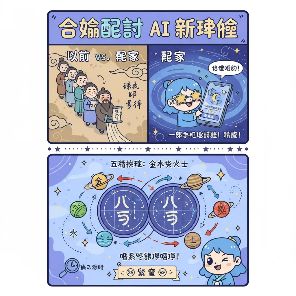 利用人工智能命理進行合婚配對，精準分析八字格局與事業合盤